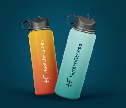 HF water bottle mockup