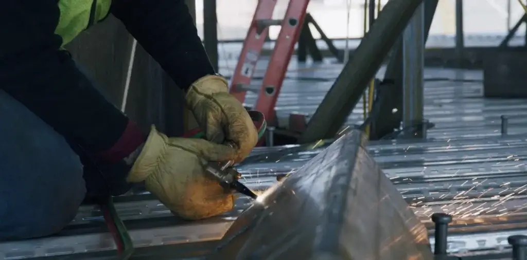 person doing construction