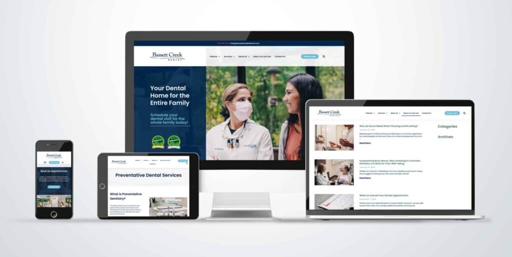 BCD Website Mock Display