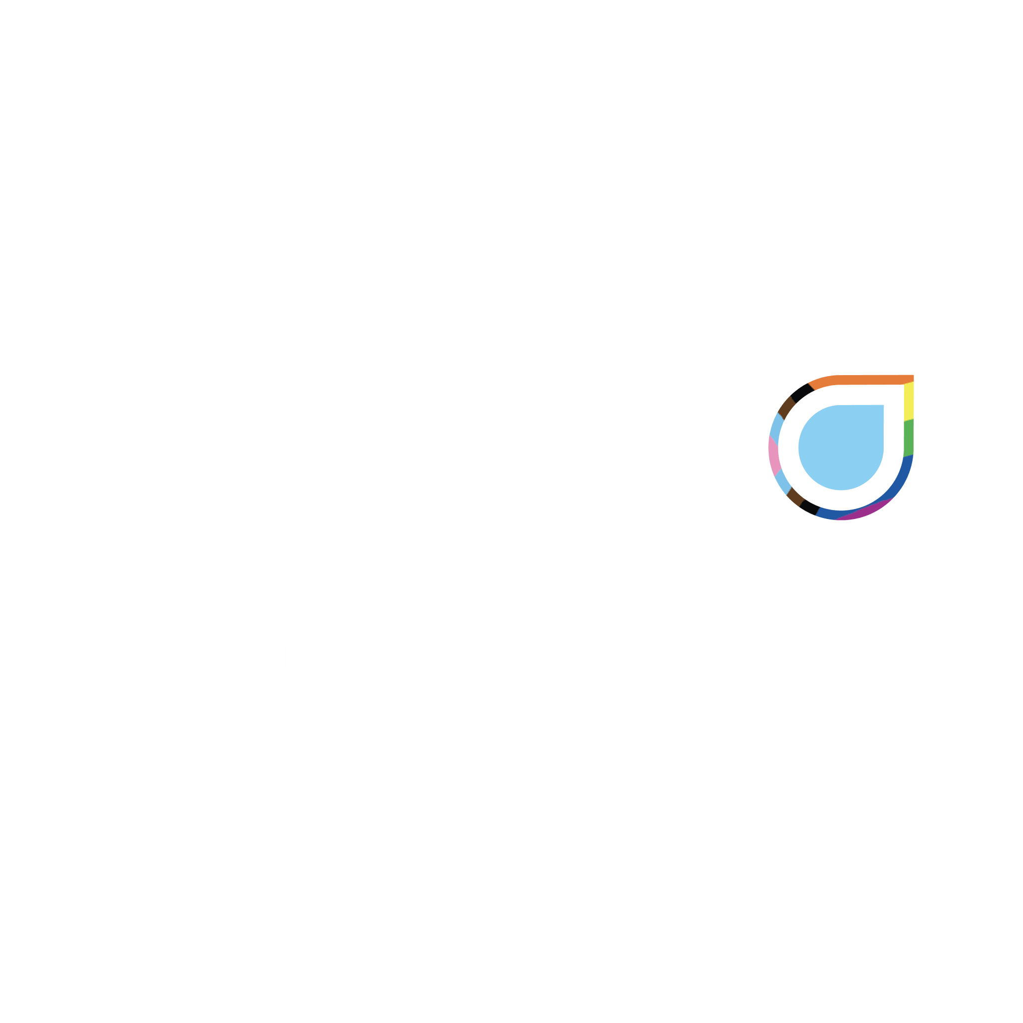 LGBTBE Logo White Rainbow